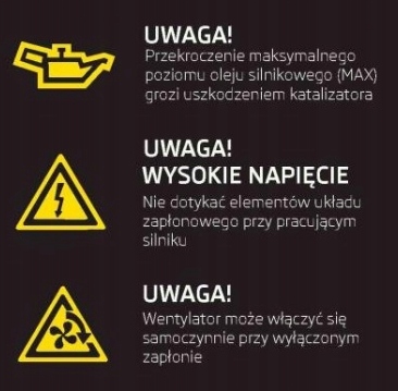 NAKLEJKA INFORMACYJNA NA PAS PRZEDNI RSK100109