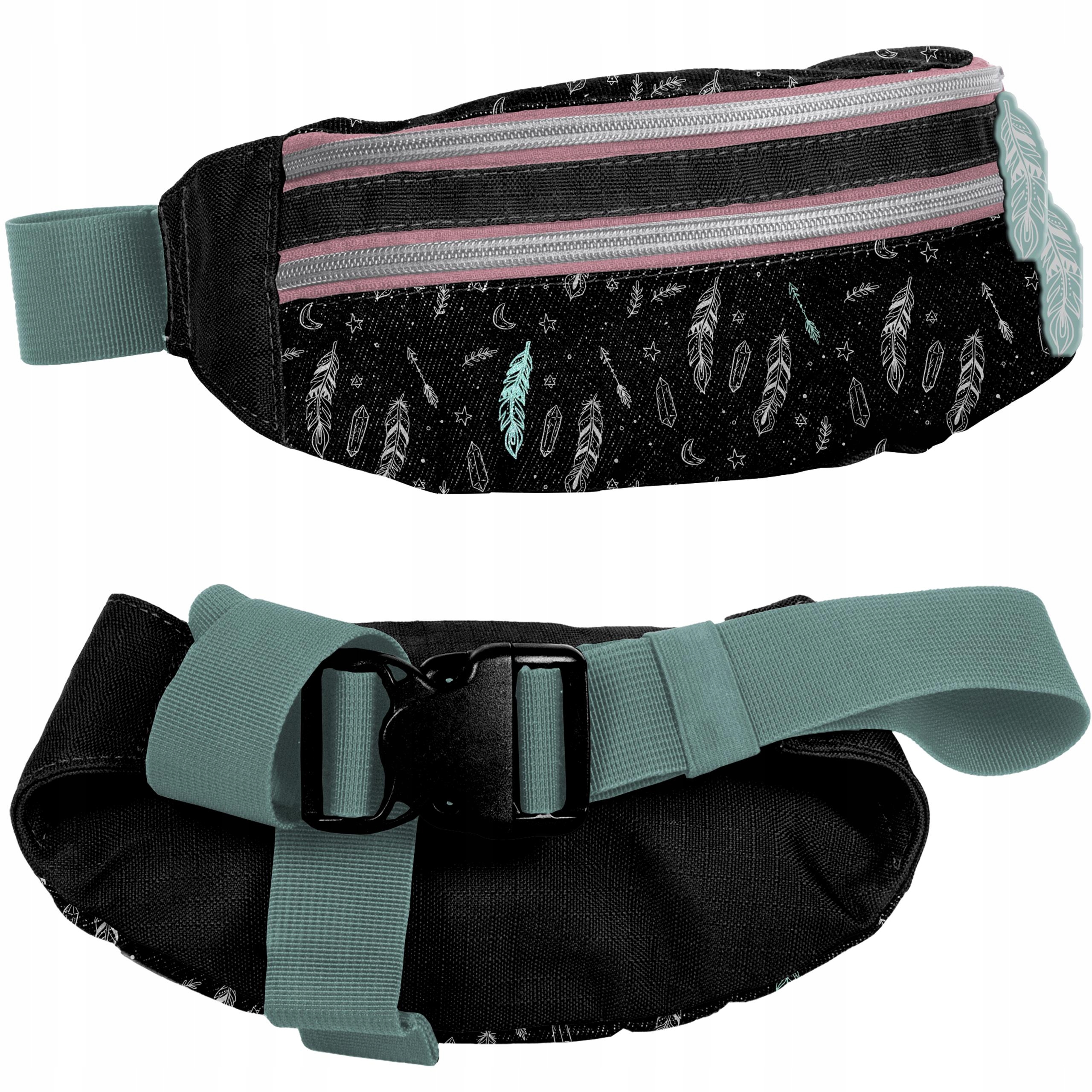 NERKA SASZETKA TORBA NA PAS Z PIÓRKAMI BIODRÓWKA PIÓRA