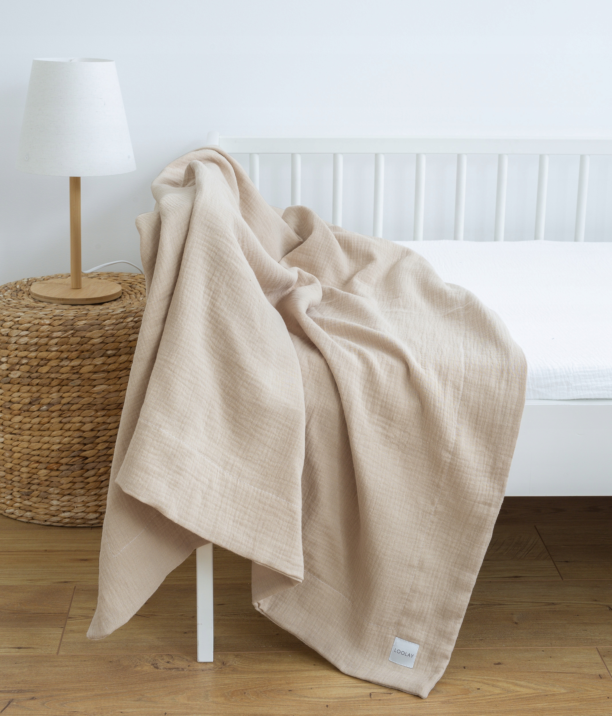 2 warstwowy Koc Muślinowy 150 x 200 cm Muślin 100% bawełna ciepła kołdra