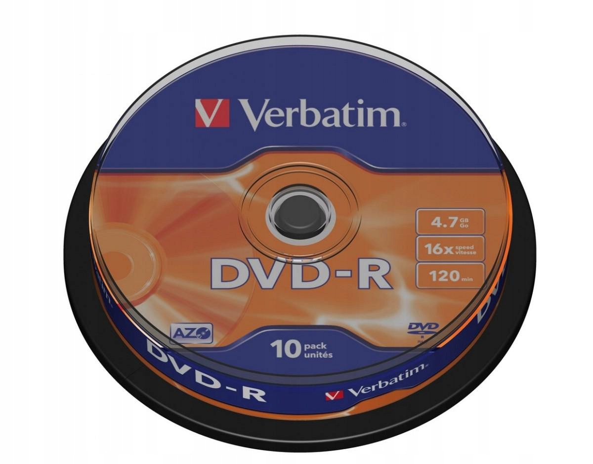 Płyty Dvd-r Verbatim Azo (10szt)