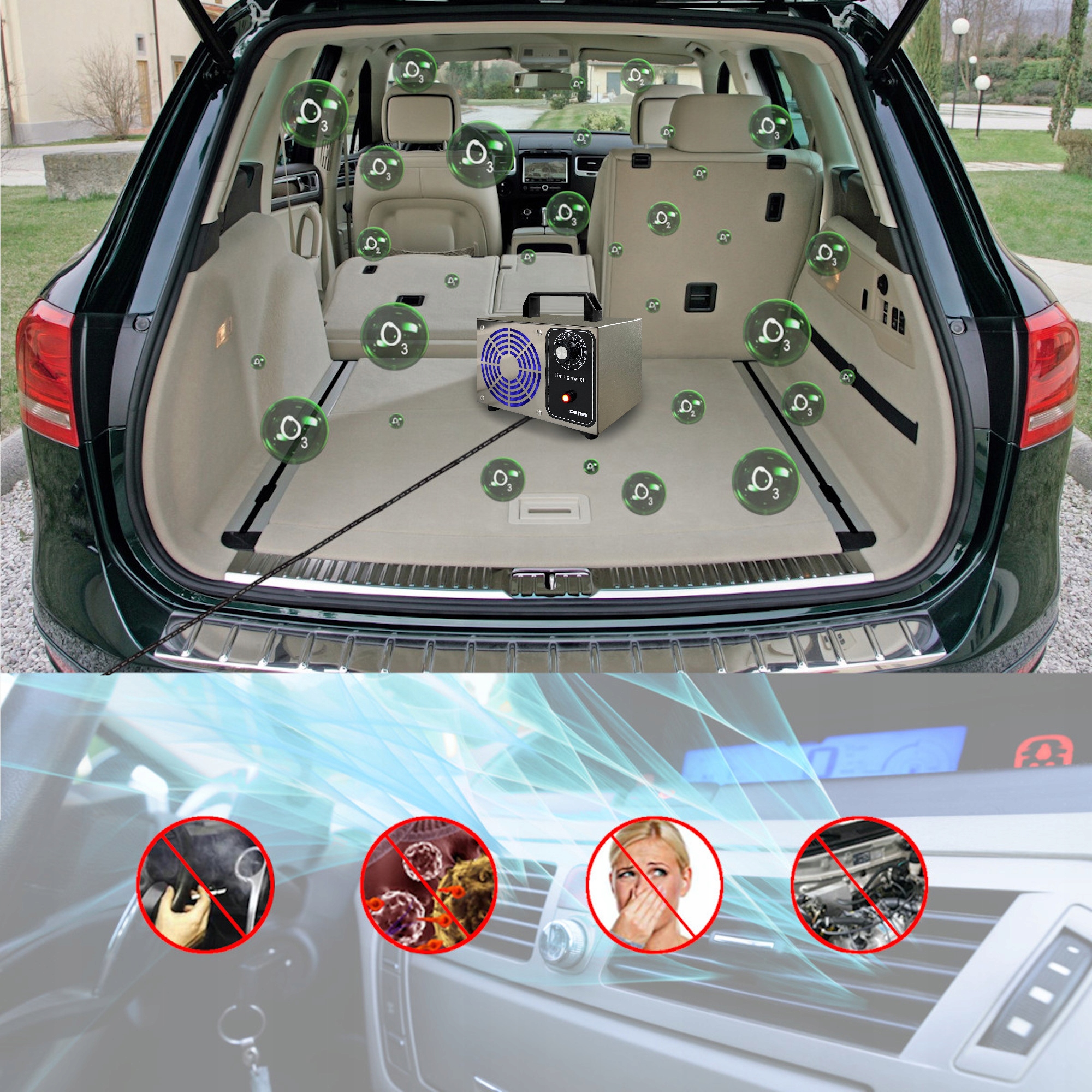 GENERATOR OZONU ozonator MOCNY 20 000 MG/H +TIMER Kod producenta PROFESSINAL DESINFECTION SYSTEM