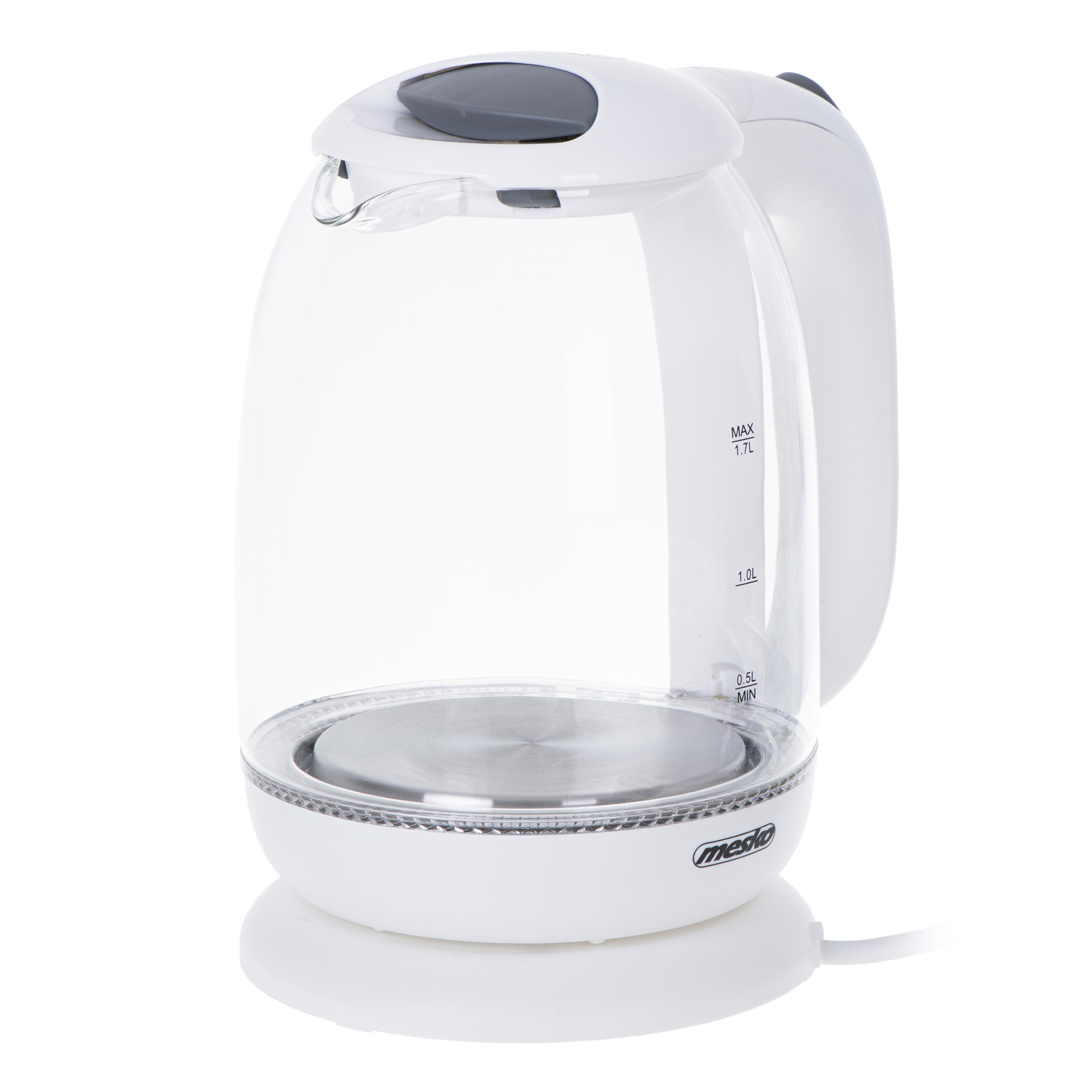 Czajnik szklany MS 1302 white 1,7L - szybkie gotowanie 2200W