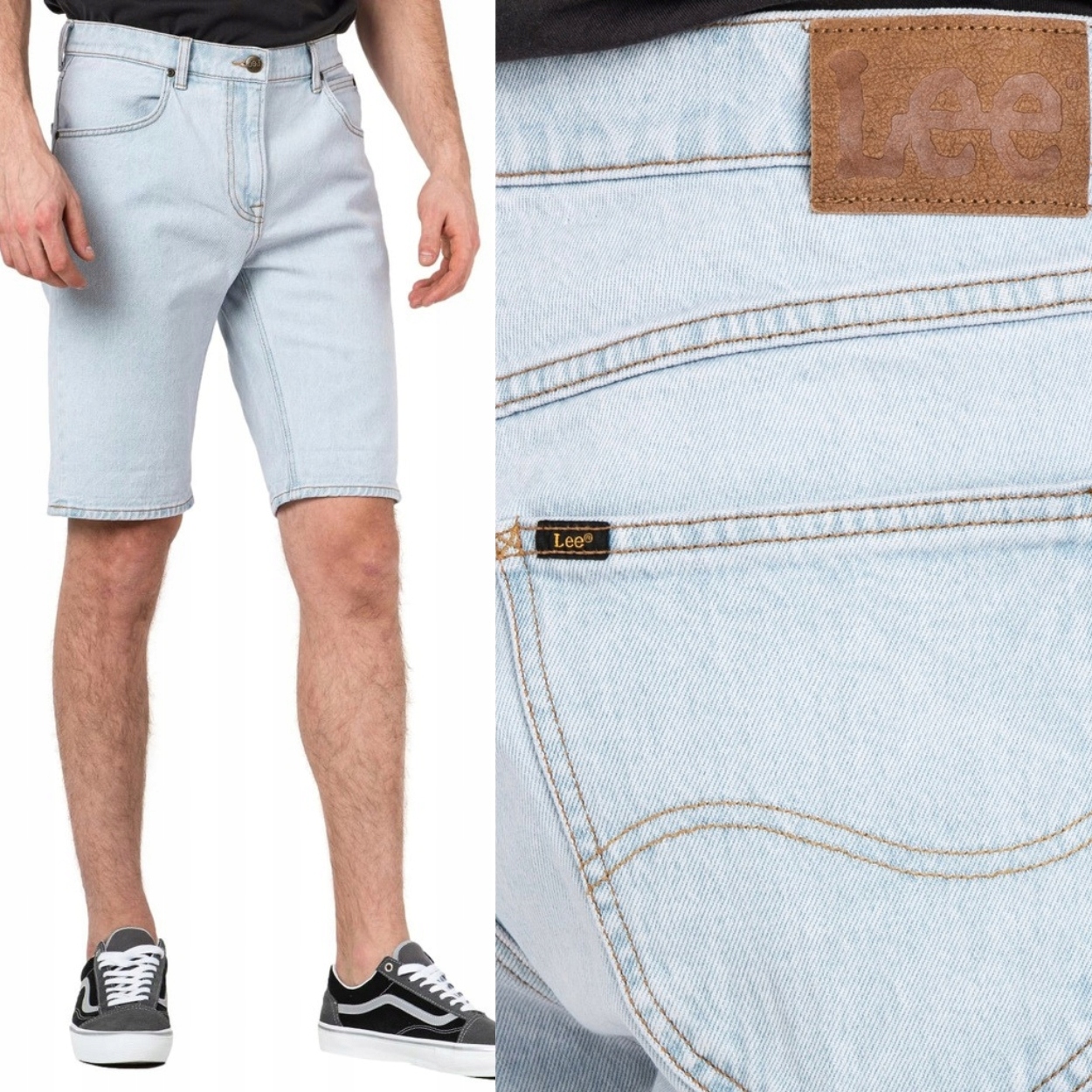 Lee 5 Pocket Short Mixtape Krátké Kraťasy Džínové Šortky Světlý Džín W36