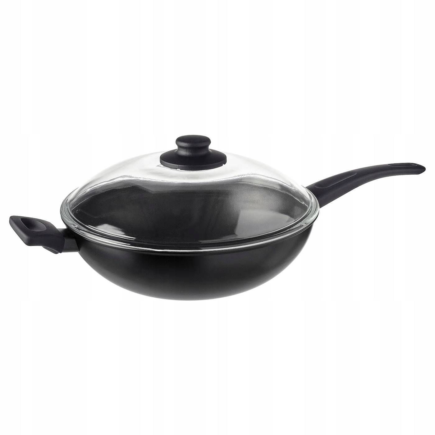 

Ikea Hemlagad Wok z pokrywką czarny 28 cm