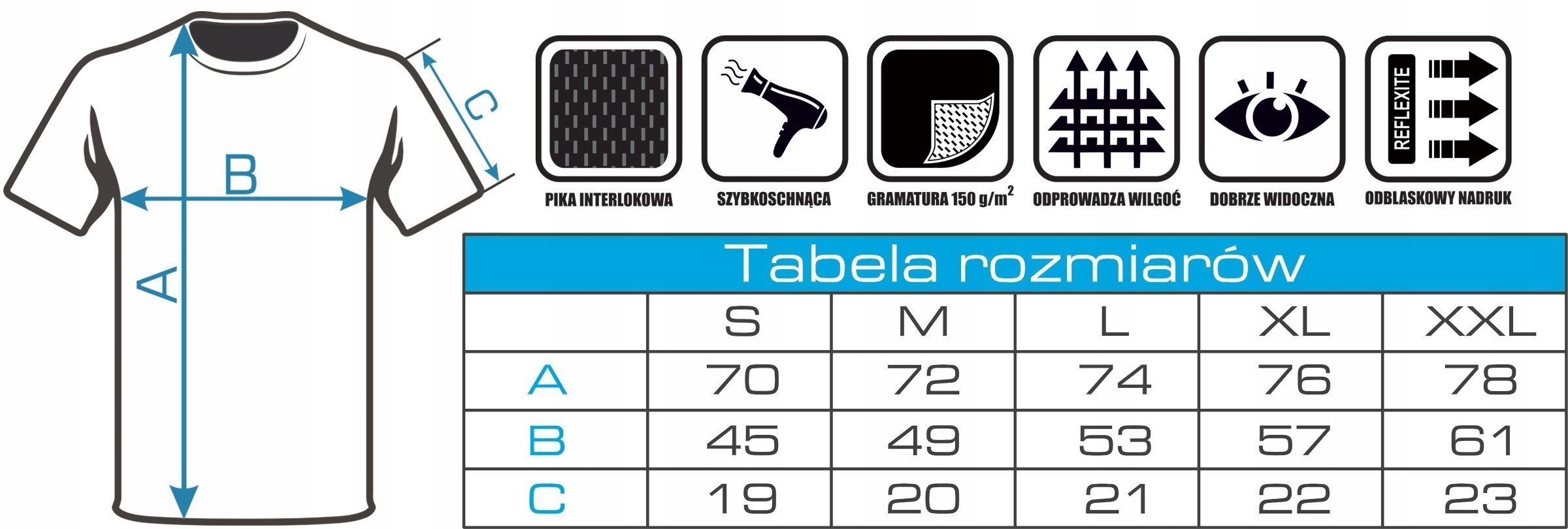 Koszulka T-shirt techniczna sportowa + swoje LOGO Marka inna