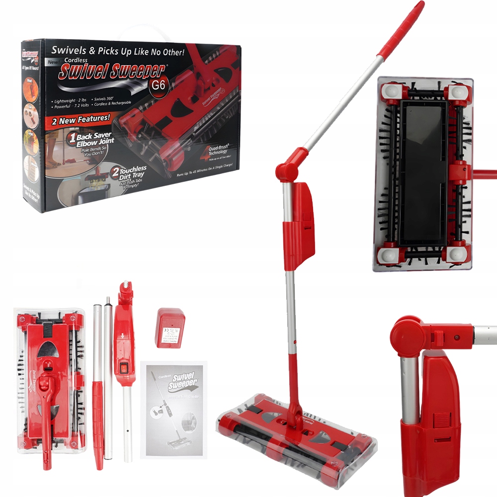 Bezdrátový mechanický kartáč pro domácnost se snadným vyprazdňováním