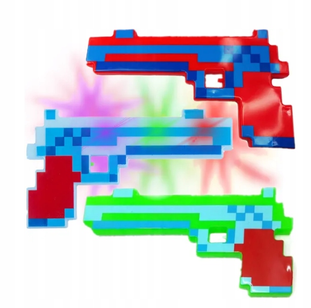 ZESTAW MINECRAFT 2w1 TOPÓR PISTOLET SWIATLO LED - DZWIEK Rodzaj miecze Świetlne