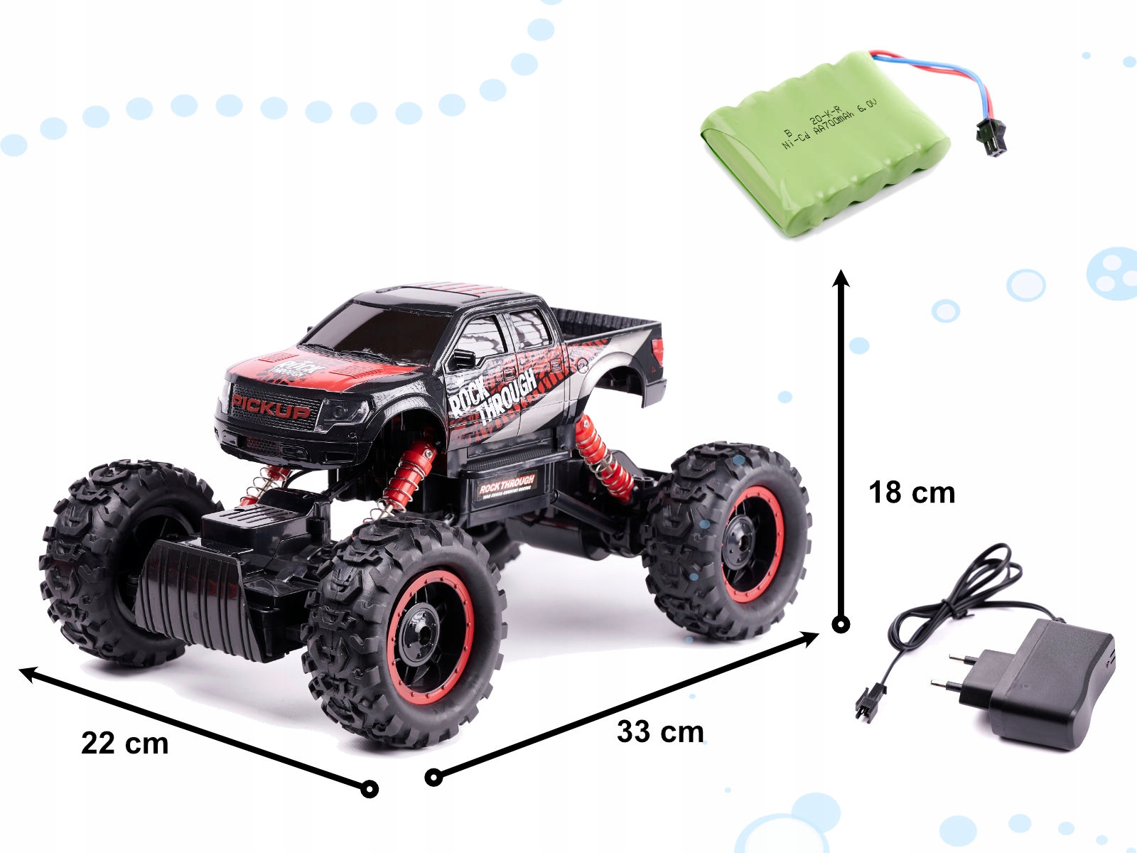SAMOCHÓD STEROWANY Auto RC MoNsTeR 4x4 TERENOWY Materiał plastik inny