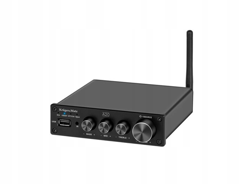 Wzmacniacz stereo Kruger&Matz model A20 2x 100 W BT pilot