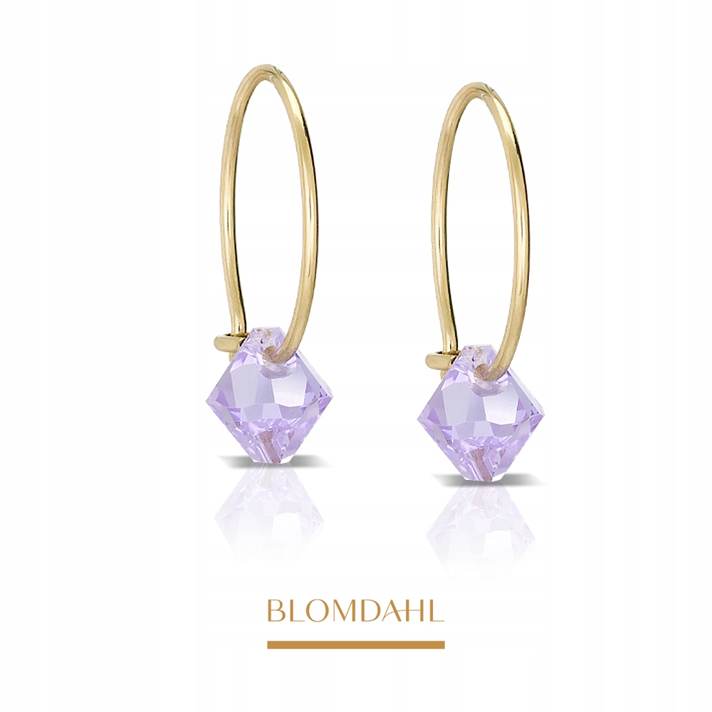 Blomdahl Náušnice Bicone Violet 6 mm