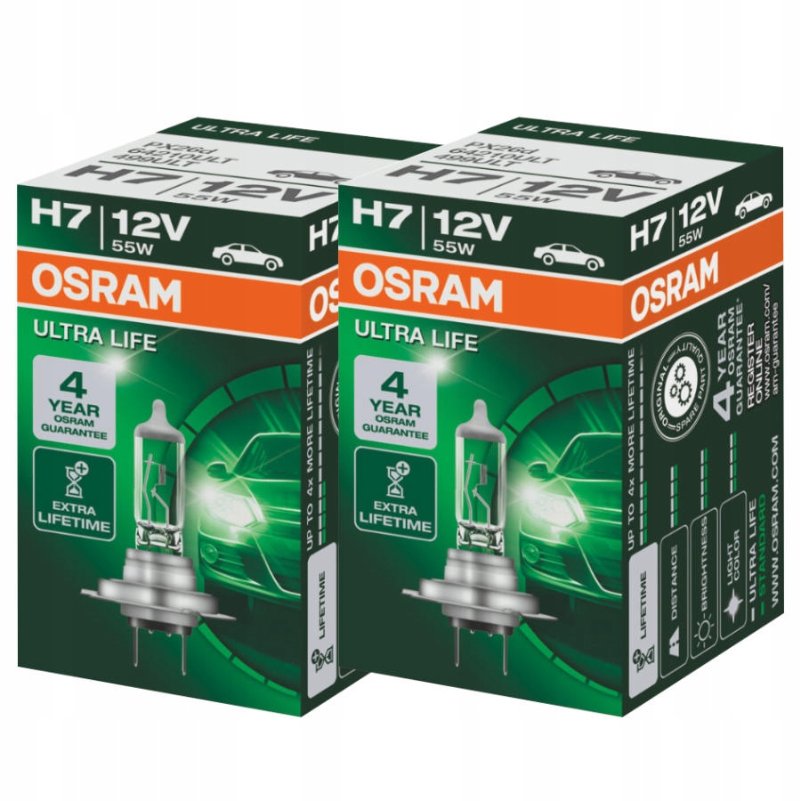

żywotne żarówki H7 Osram Ultra Life