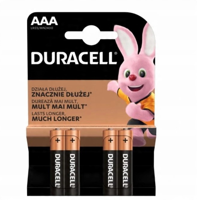 

Bateria alkaiczna Duracell Aaa LR03 LR3 4szt