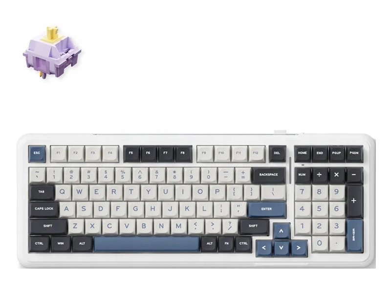 Klawiatura Mchose MC-K99-3A Mechaniczna Biało-niebieska Usb Bluetooth