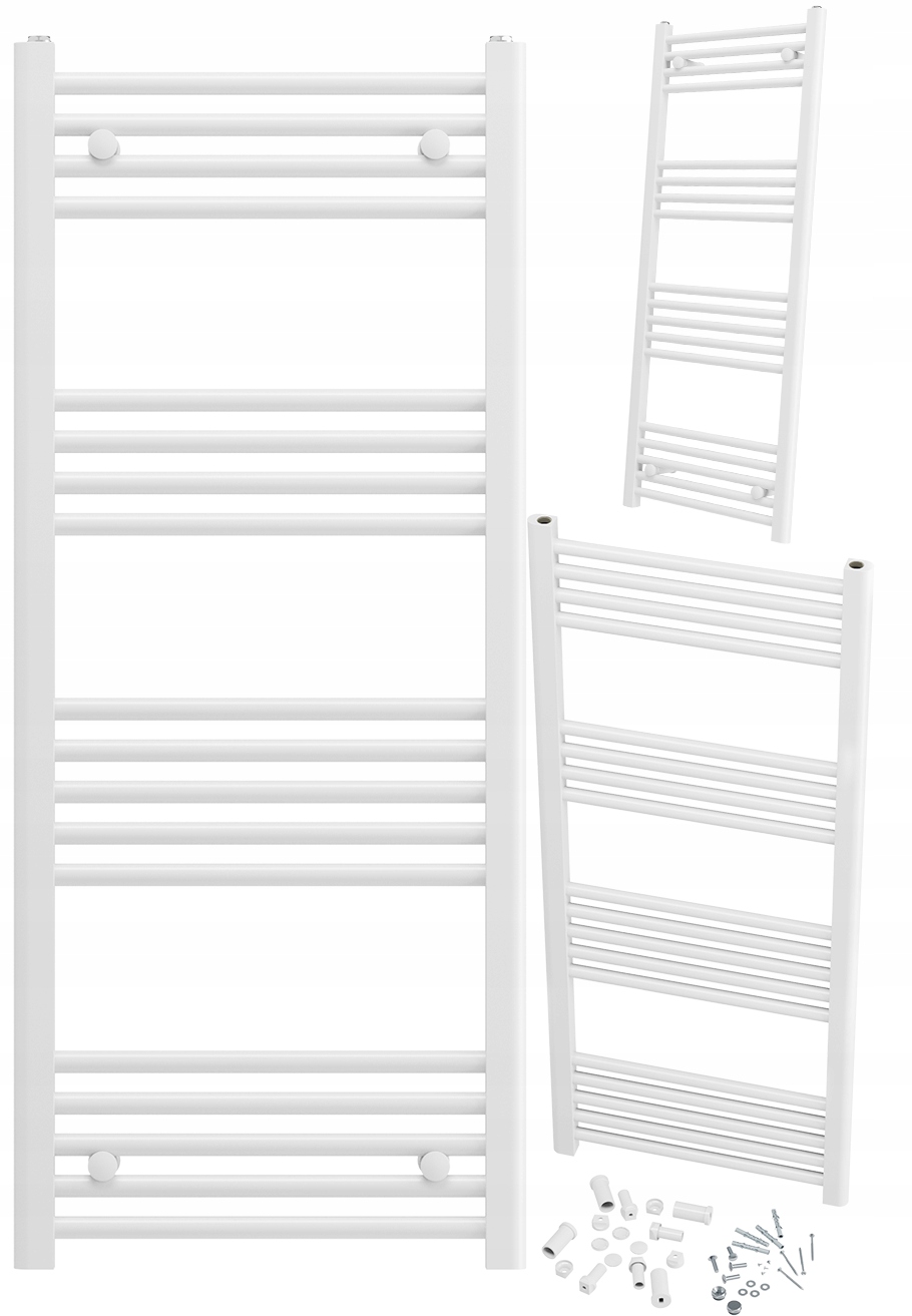 Kúpeľňový Ohrievač Biely Rebrík 50x120 cm Montáž 180° Kaloryfer Breno