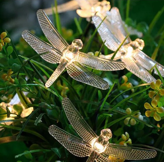 Ważki solarne LED 73 cm lampki wbijane ozdobne światło nocne