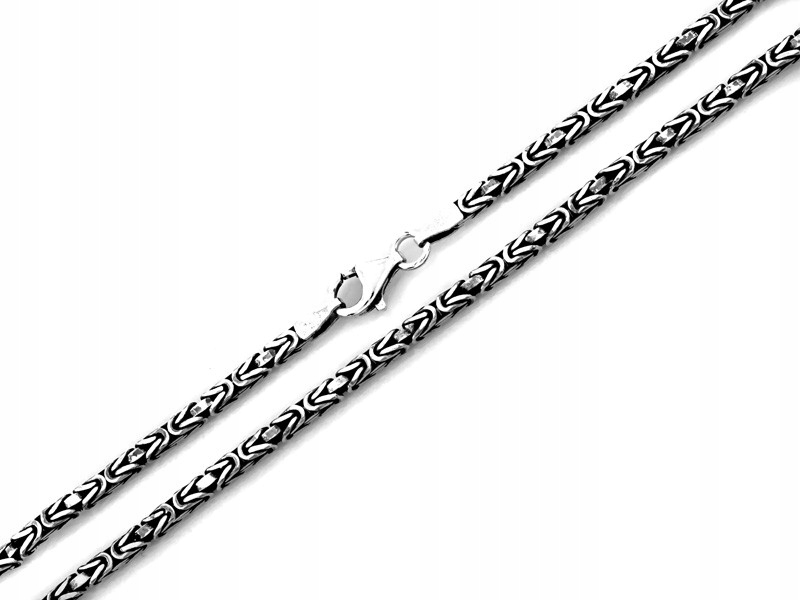 Stříbrný řetízek pro muže 925 královská oxidovaná vazba r50