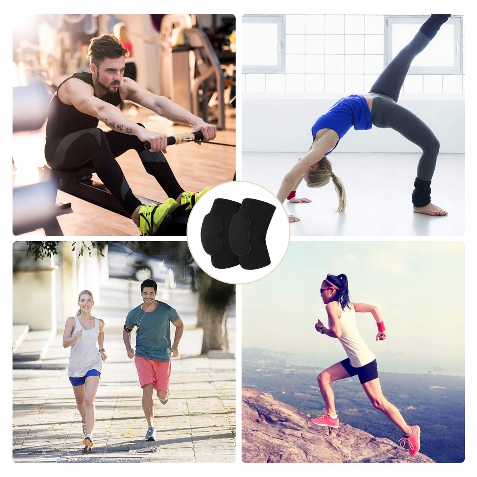 1 PARA POGRUBIONYCH NAKOLANNIKÓW Z GĄBKI DO TAŃCA SPORTOWEGO I TAŃCA JOGI Właściwości oddychające