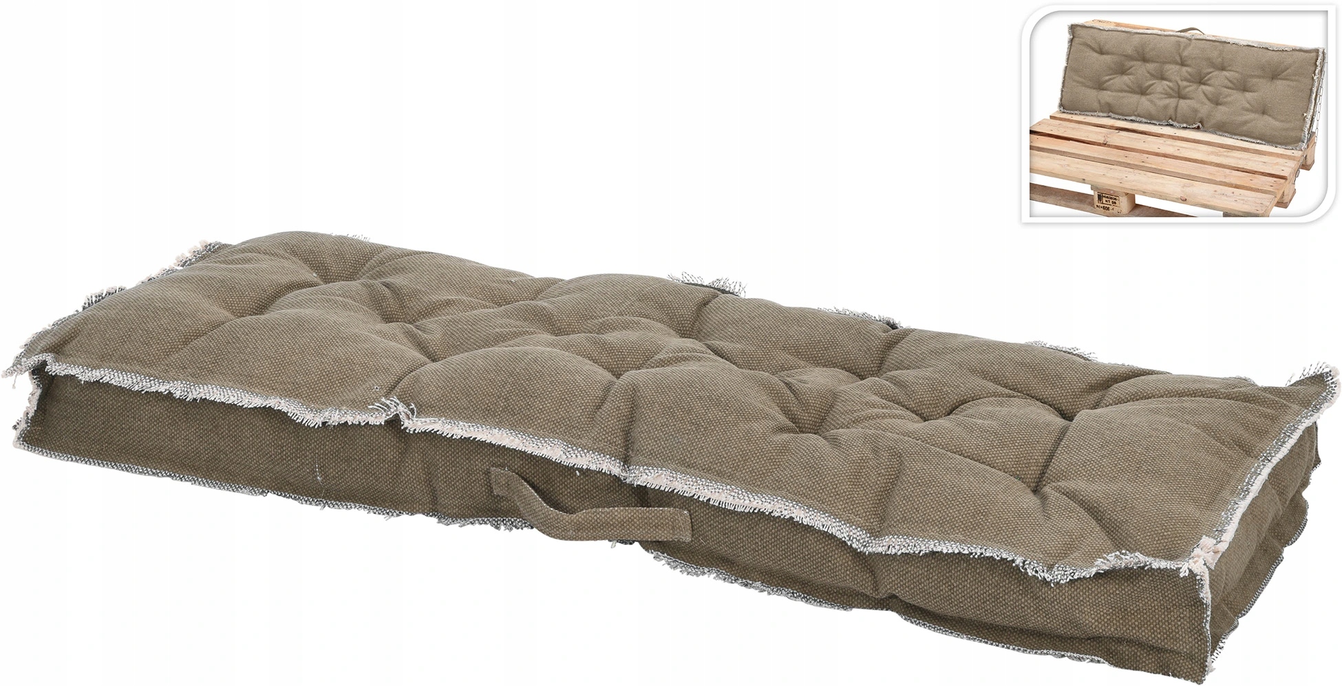 Opierka/sedadlo na paletový nábytok, 120x40x8cm, béžová