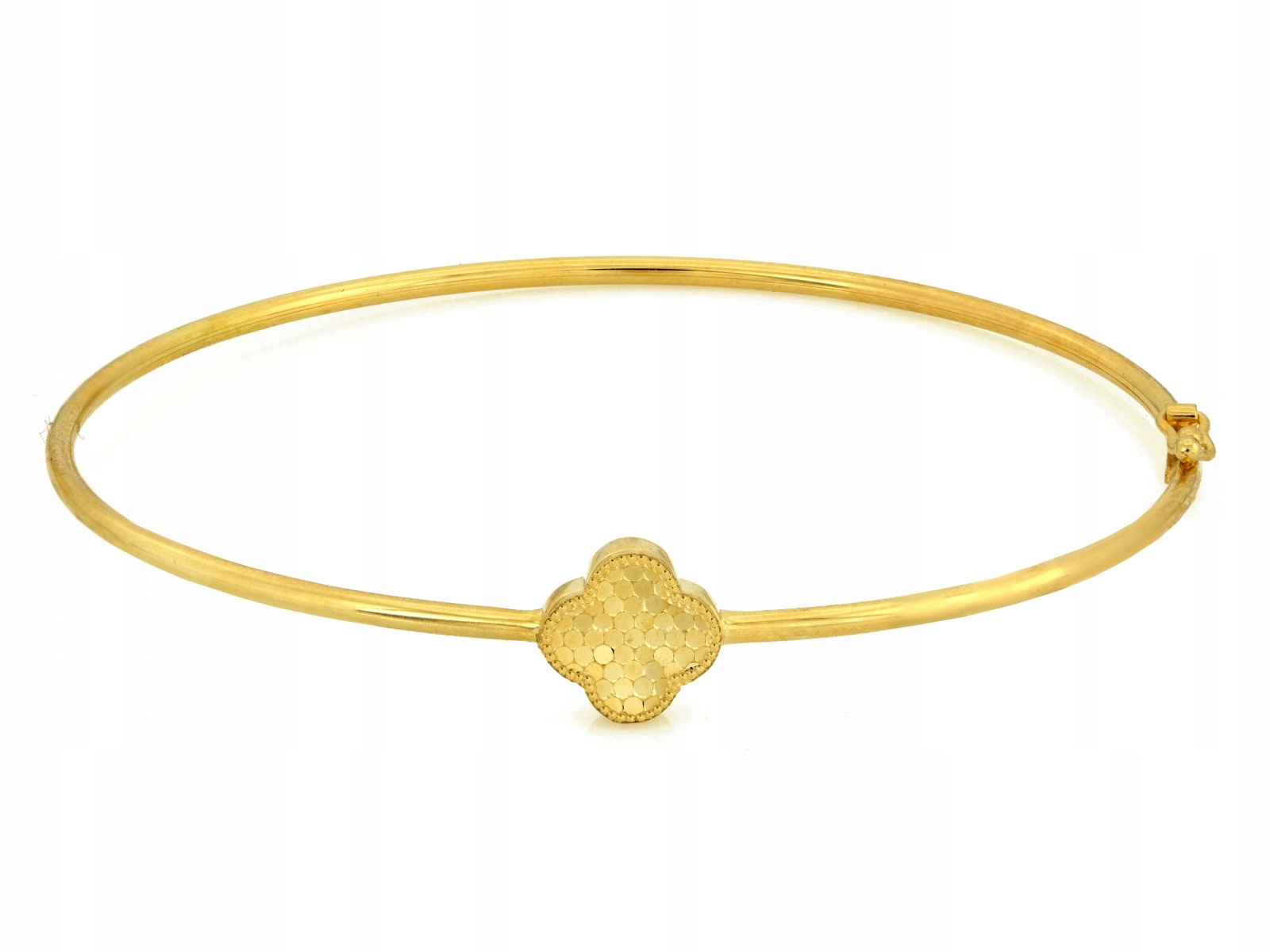 Zlatý náramek 585 Pevný s módním květem r18 Plátky Medu 2.58 g