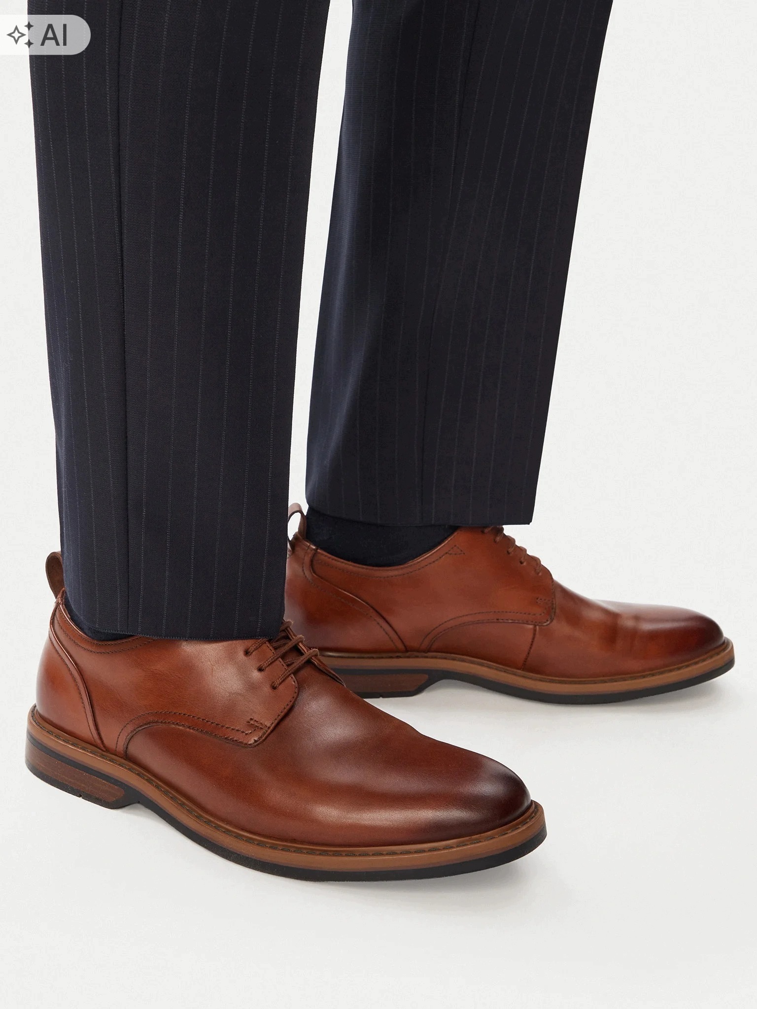 Clarks Pánské Polobotky Hnědé Kožené S Mandlovou Špičkou 42,5 6RA