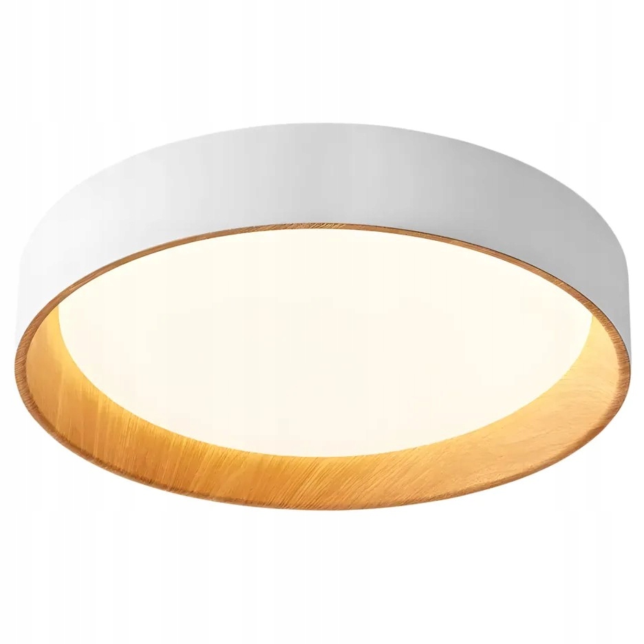 Lampa G115 biała naturalna sufitowa Led plafon okrągła 40 cm