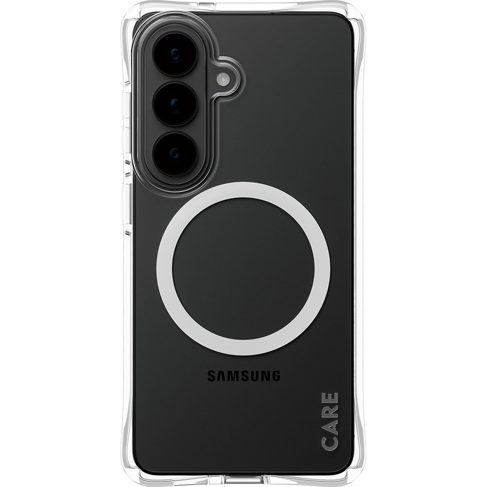 PanzerGlass CARE™ by ® Samba Case Transparent w. White Qi Samsung Galaxy S26