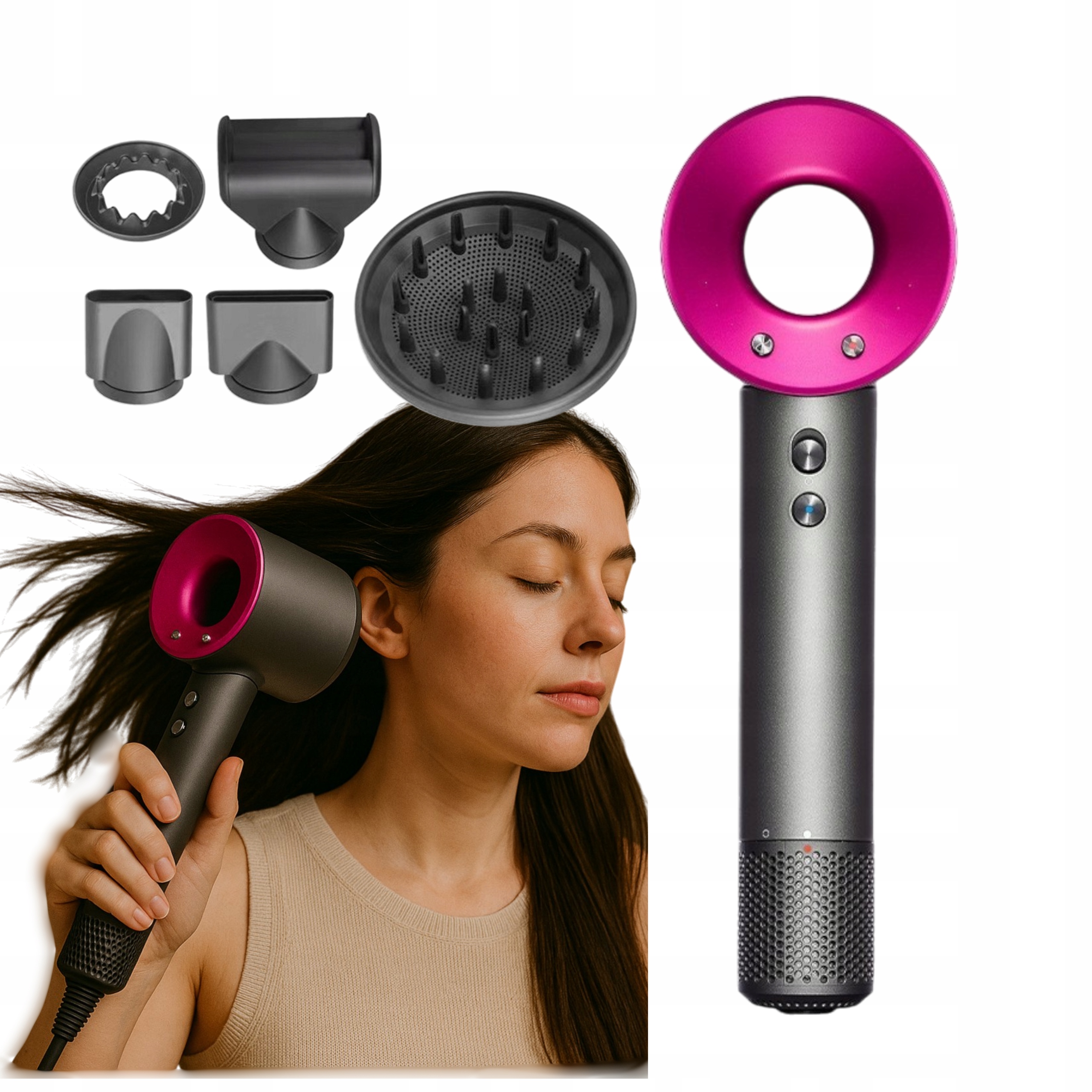 Suszarka z Jonizacją do Włosów 5w1 1600 W Ultra Weekendowa Obnizka Cen!!!