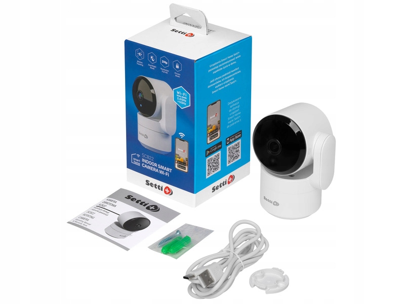 Kamera Wewnętrzna Setti+ SC822 2MP Wi-Fi biała