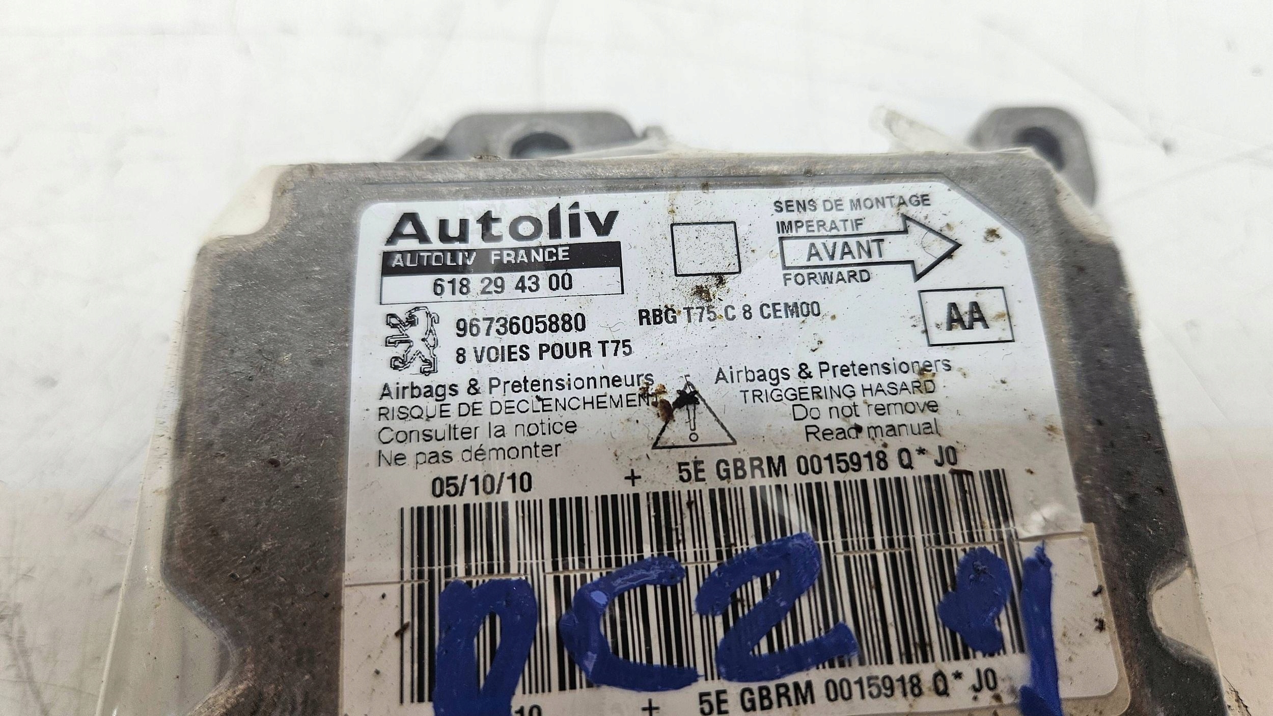 Peugeot RCZ 1.6 THP 9673605880 control unit module airbag