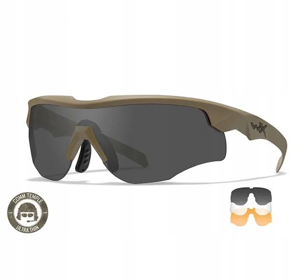 Okulary ochronne Wiley X Rogue Comm Grey Clear Rust Tan Frame 2862