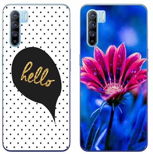 

2+1 Etui Silikon Foto Do Oppo Reno 3 Szkło 9H