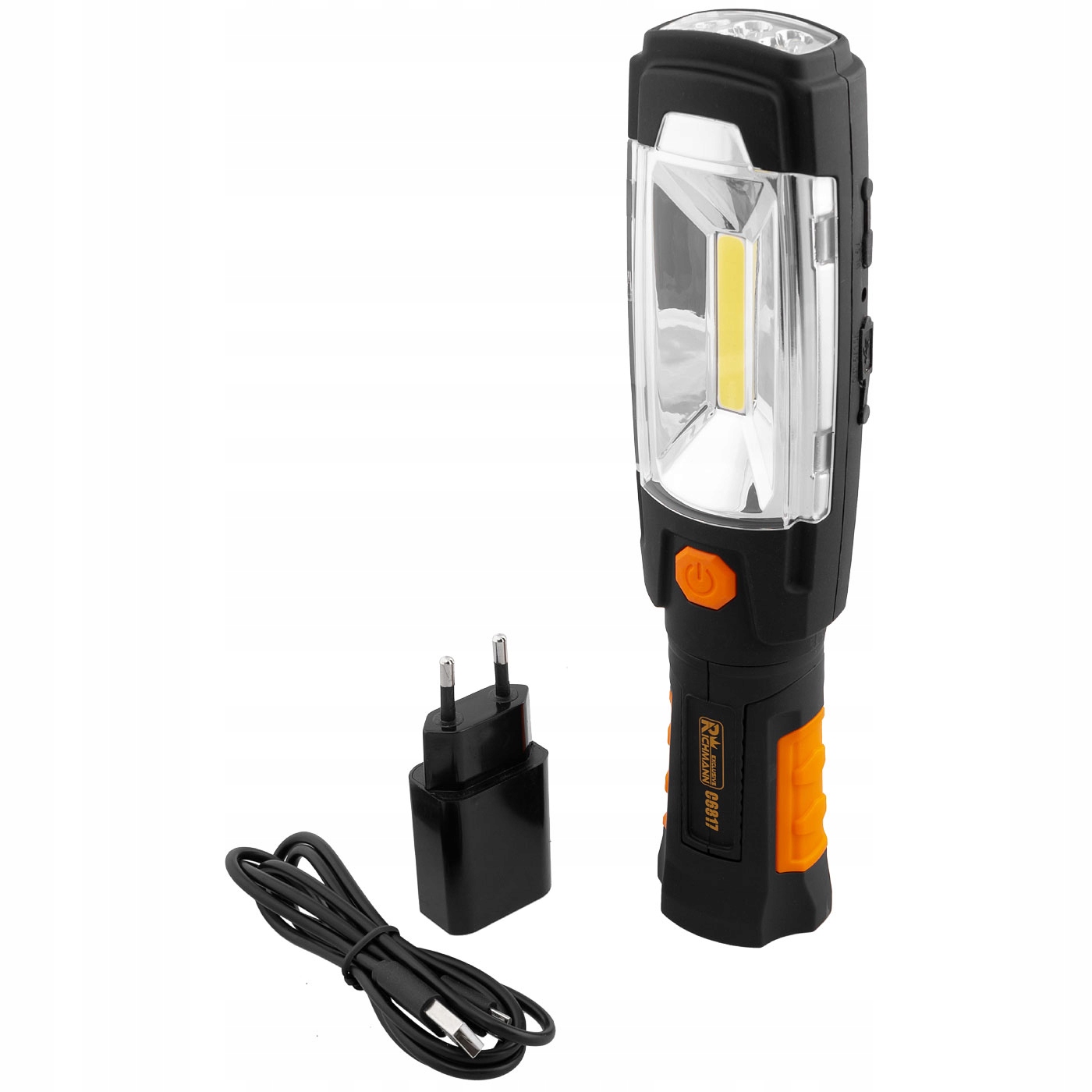 LATARKA LAMPA WARSZTATOWA OBROTOWA 360* MAGNETYCZNA HACZYKIEM USB LED 280LM Marka RICHMANN