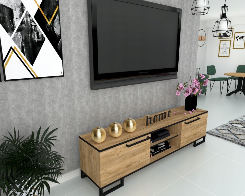 Szafka RTV Stojąca Komoda pod TV Dąb Craft 180 Marka Krak Meble