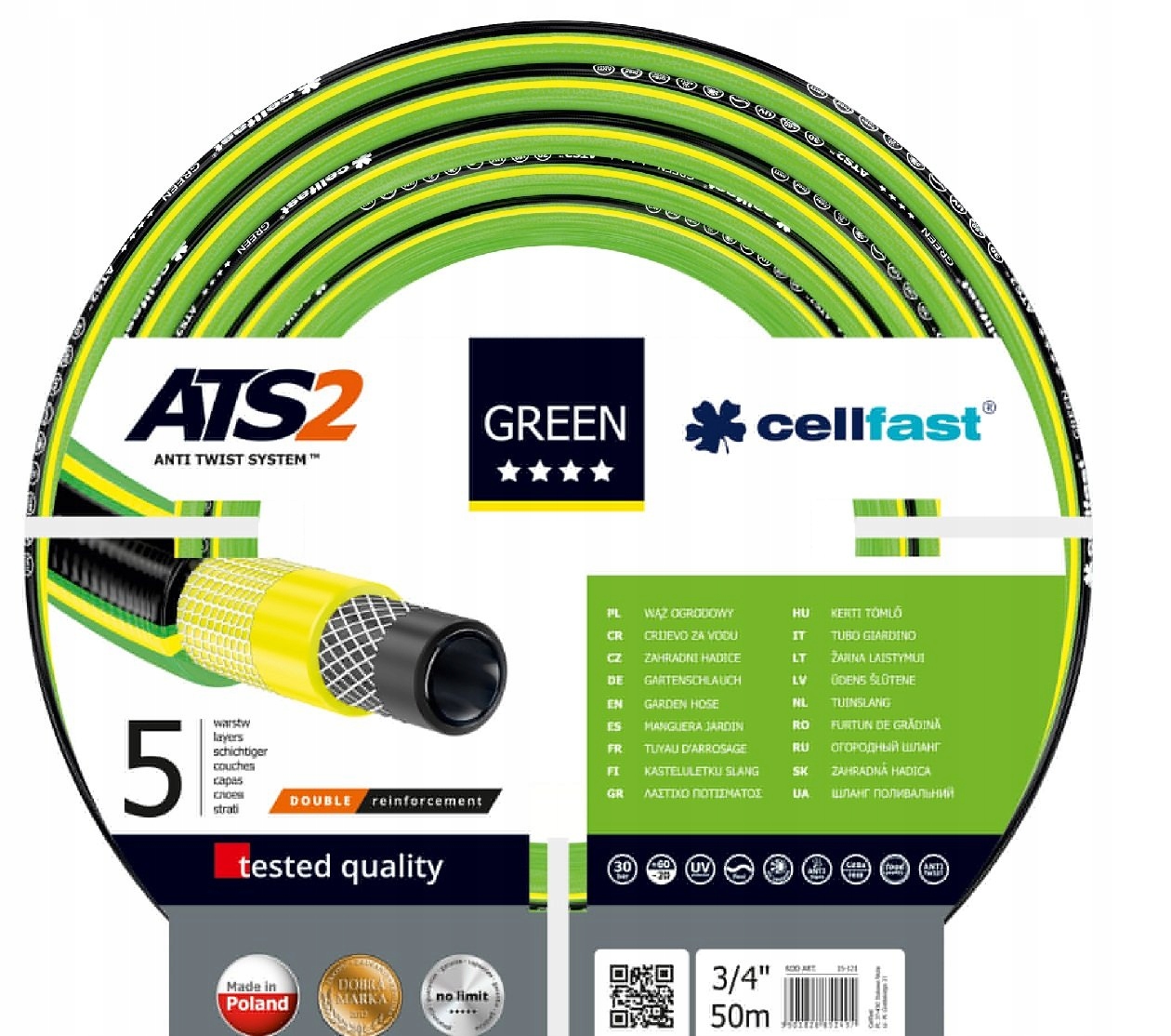 Cellfast Wąż ogrodowy Green 3/4" 50m (15-121)