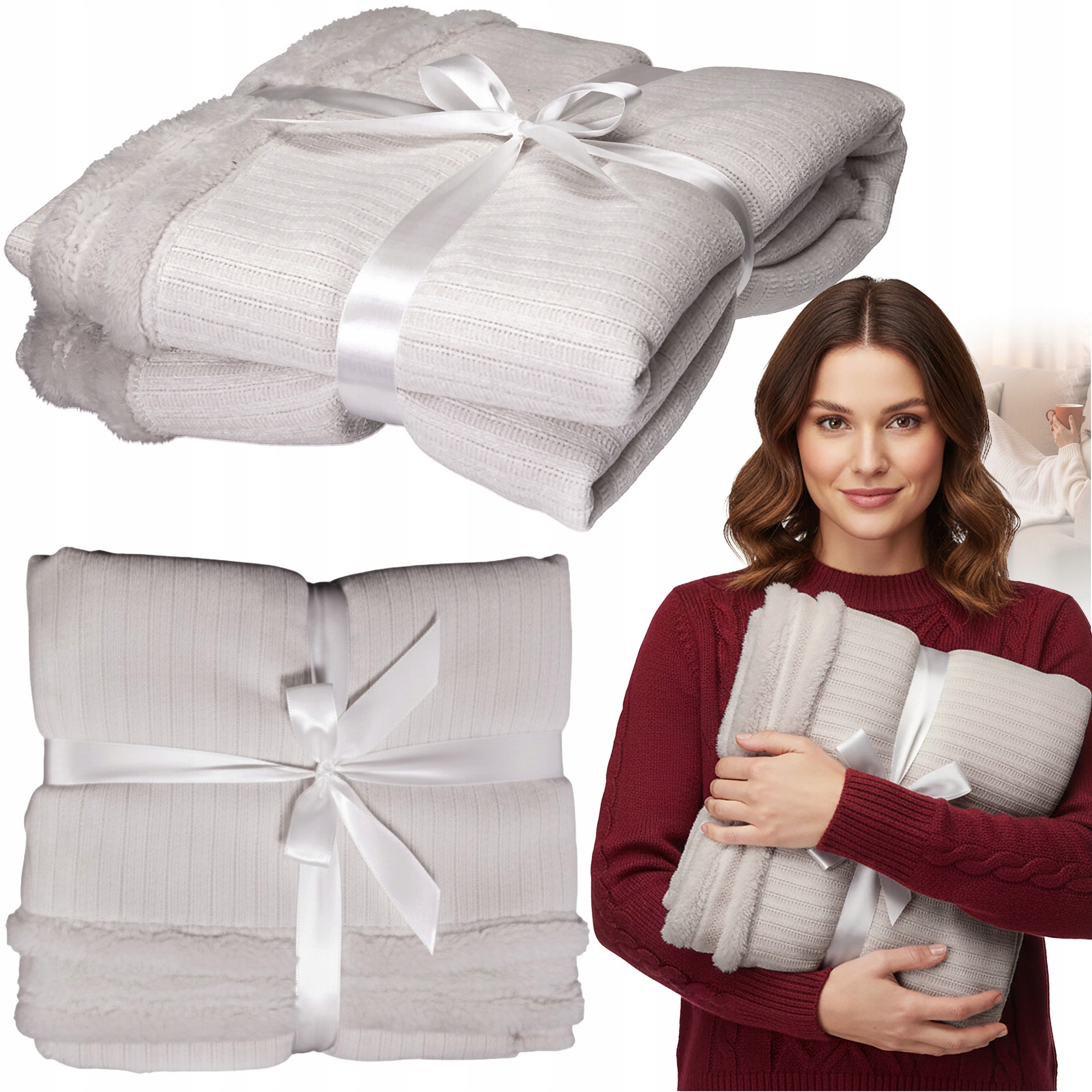 Měkká Deka Přehoz Na Postel Beránek Sherpa Teplá 120x125