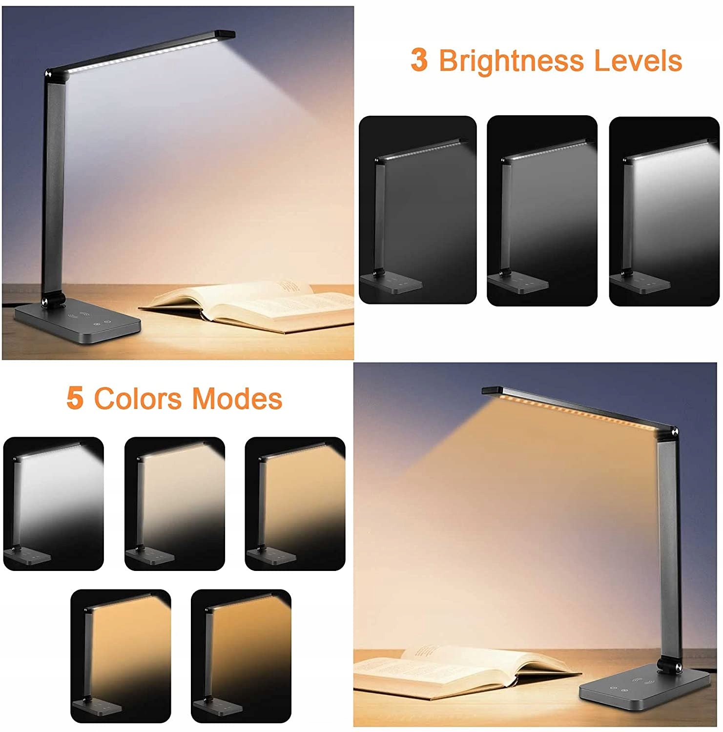 LAMPKA BIURKOWA LED USB BEZPRZEWODOWE ŁADOWANIE Kod producenta peno