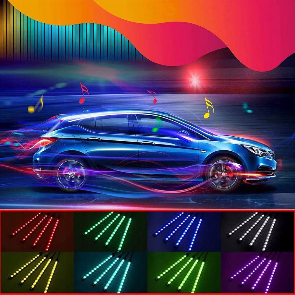 OŚWIETLENIE LED RGB DO WNĘTRZA SAMOCHODU AUTA LISTWA KABINY + PILOT Producent inny