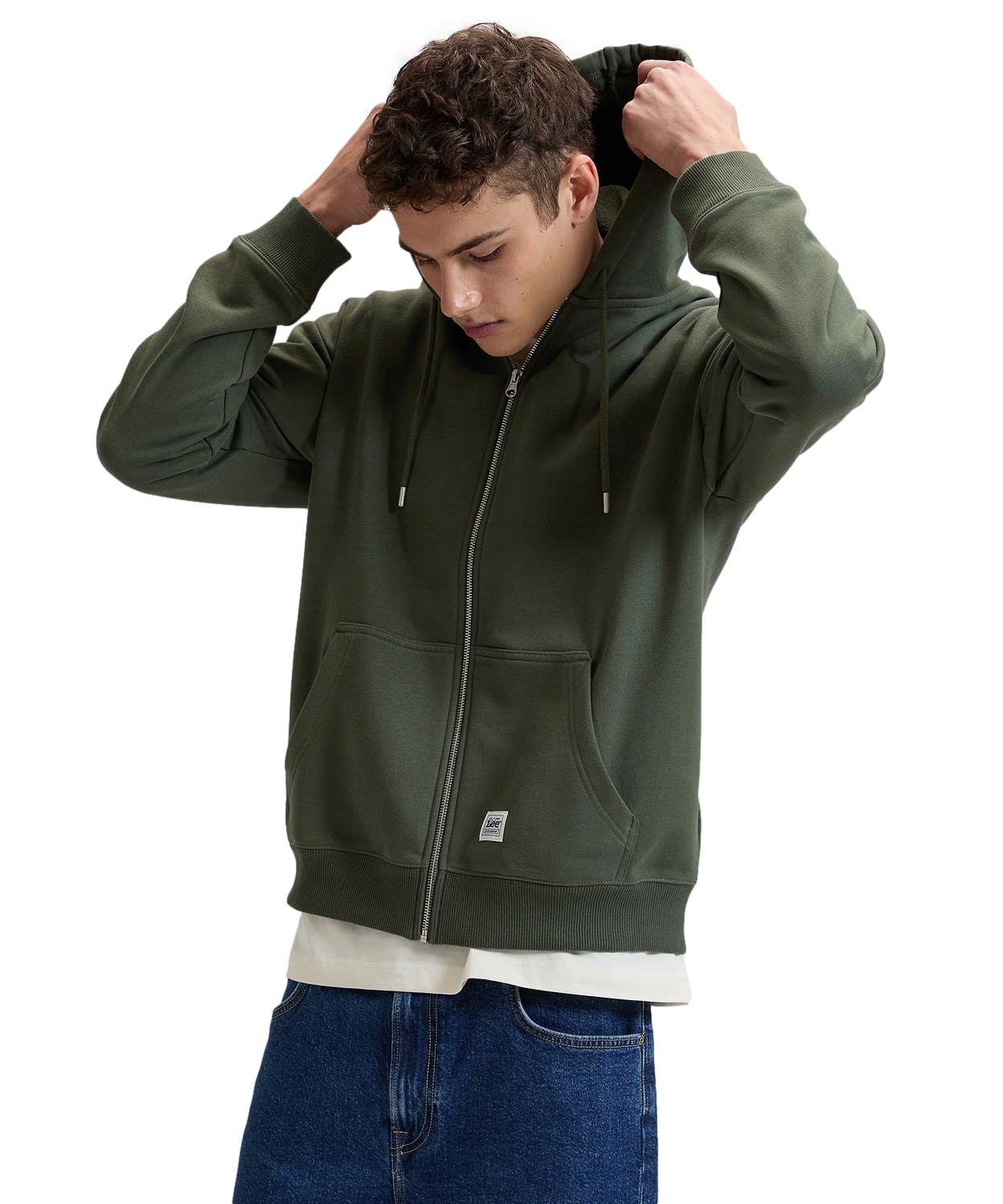 Mikina Lee Workwear Full Zip Hoodie 112378765 Oak Moss L