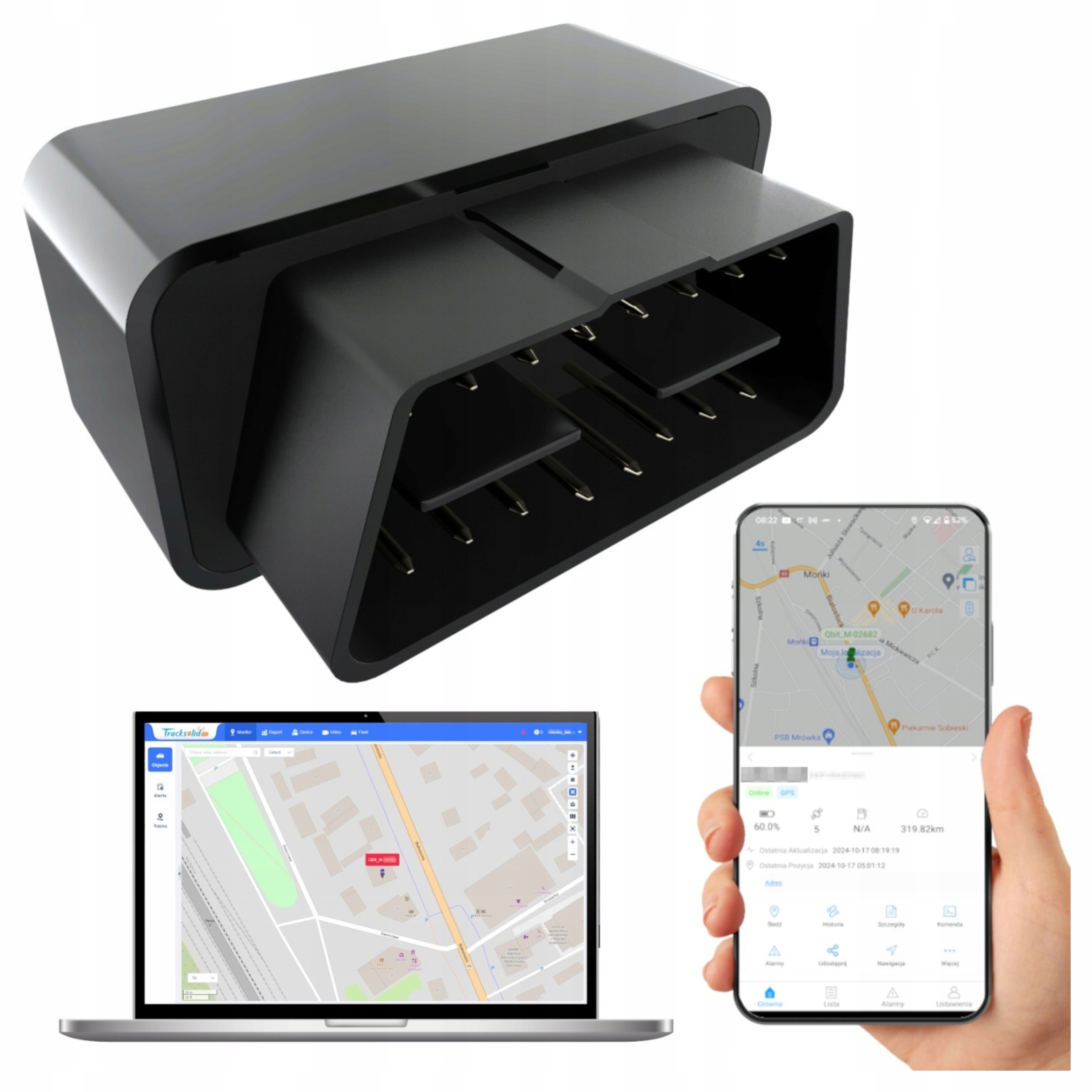 Lokalizator Gps do Auta OBD2 4G eSIM Jimi IoT Serwis 11 Lat Skonfigurowany