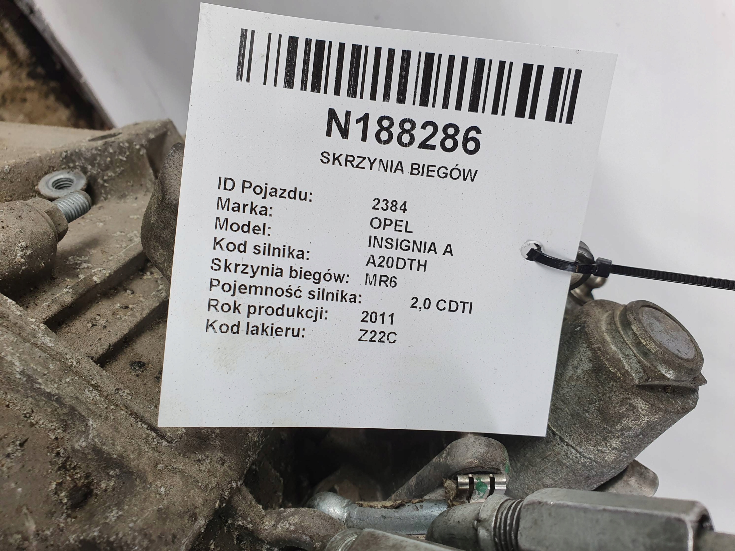 gearbox, MR6 OPEL INSIGNIA A