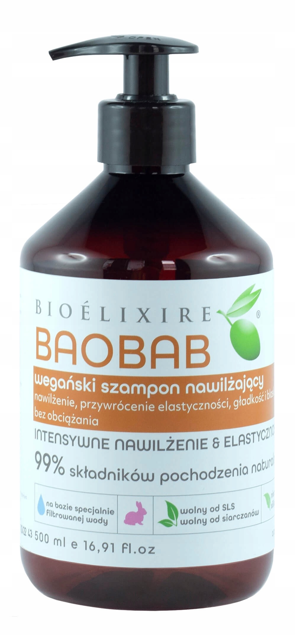 

Bioelixire Vegan Baobab Szampon Nawilżający 500ML