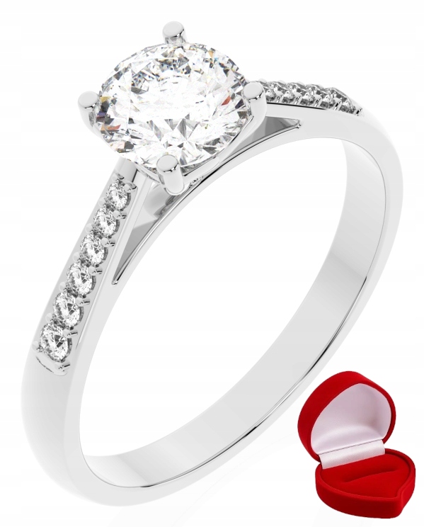 Zlatý Prstýnek 585 14k Brylant Lab 0,70 ct Bílé Zlato R6