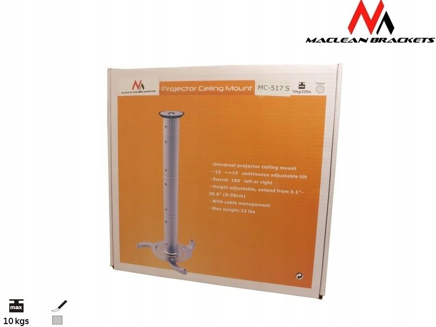 Uchwyt do projektora sufitowy MC-517S Odległość: 80mm 980mm
