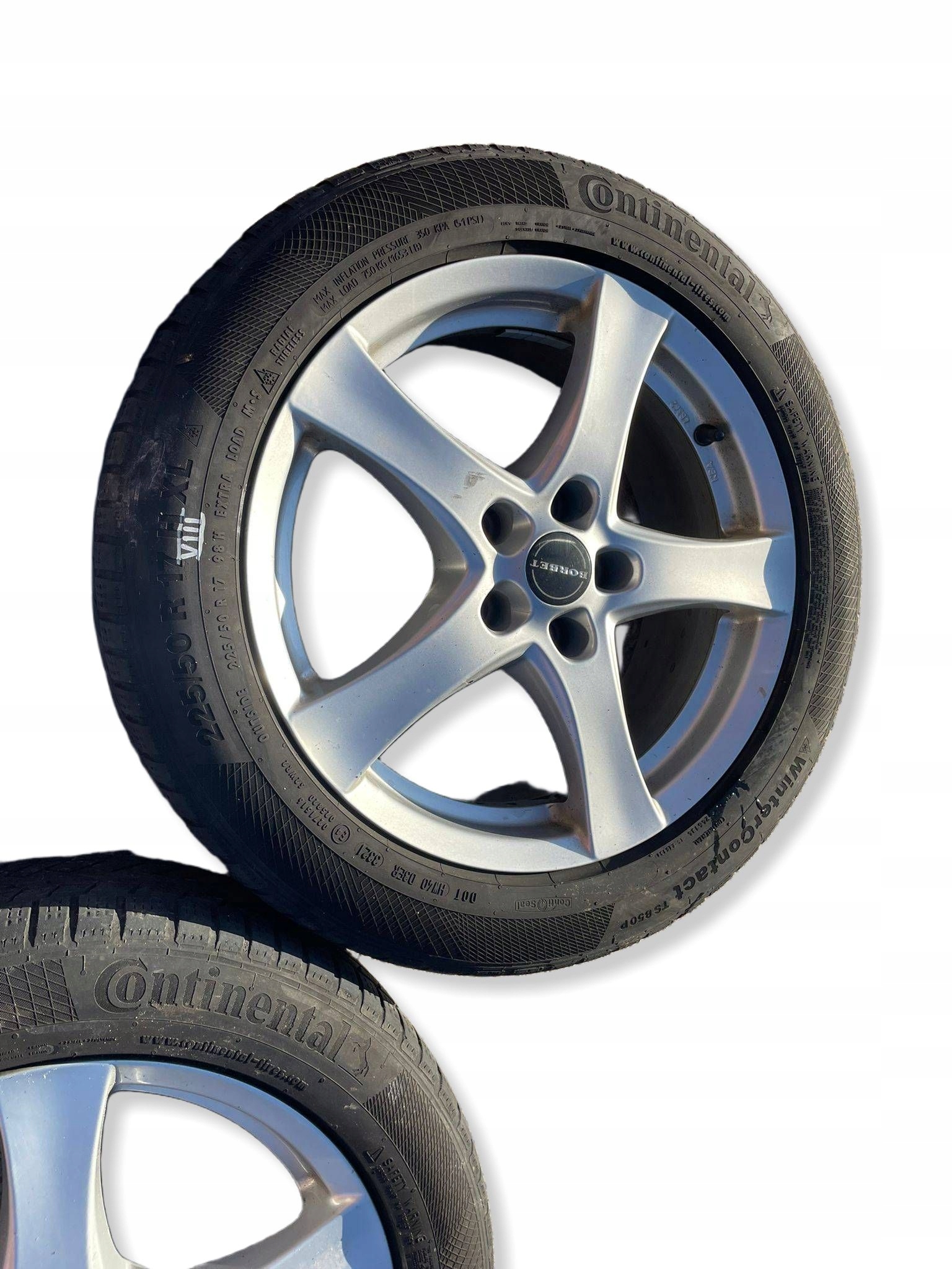 wheels discs aluminium tyre CONTINENTAL 225/50R17 ZIMA