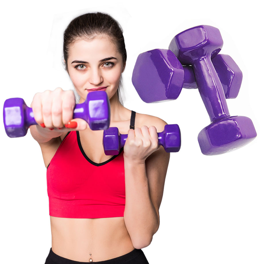 

2SZT Zestaw Hantle Ciężarki Hantelki Fitness 2x1KG