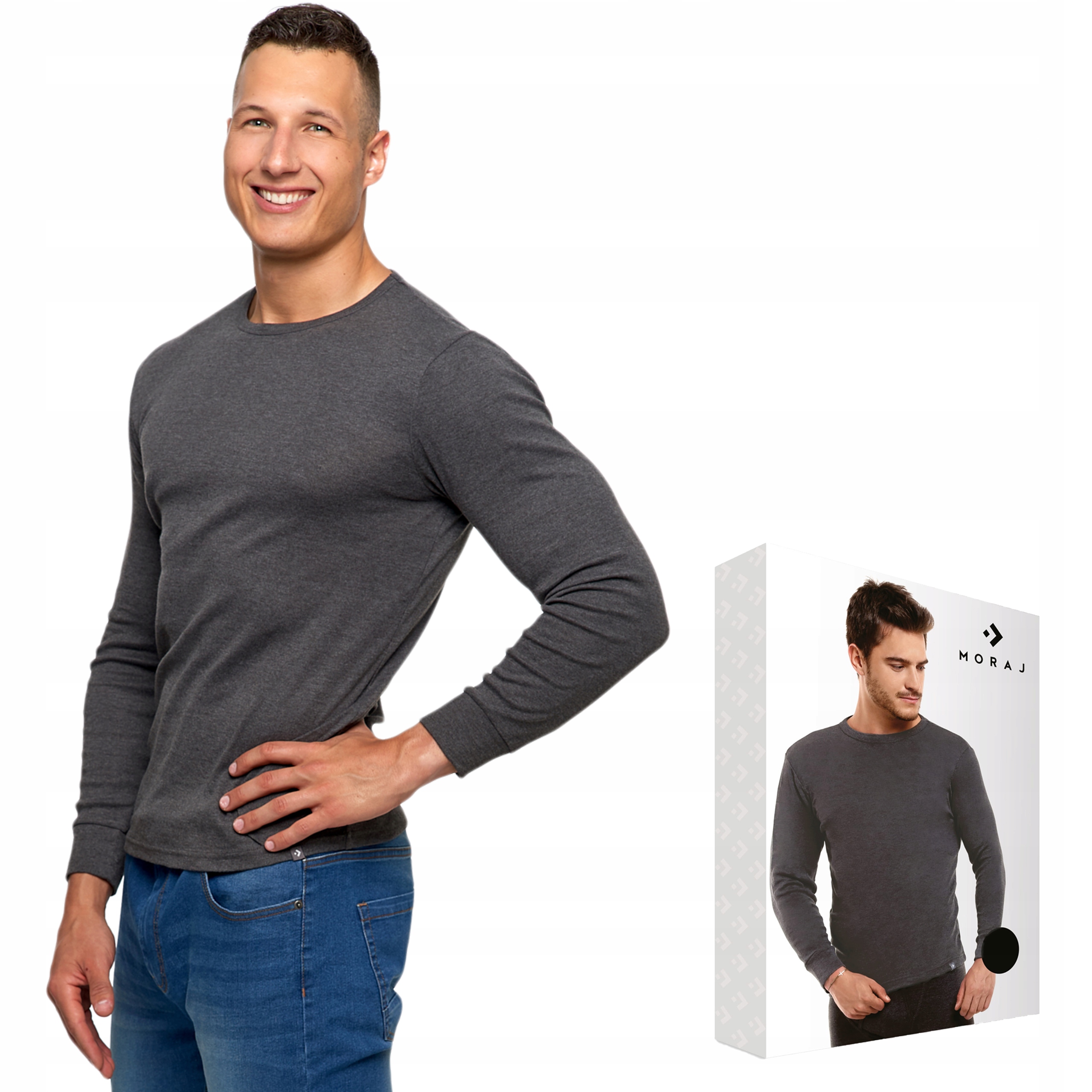 

Moraj Koszulka Długi Rękaw 1600-001 szary 2XL