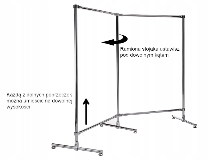 STOJAK SKLEPOWY 3x1,5m WIESZAK GARDEROBA c1 Typ stojak