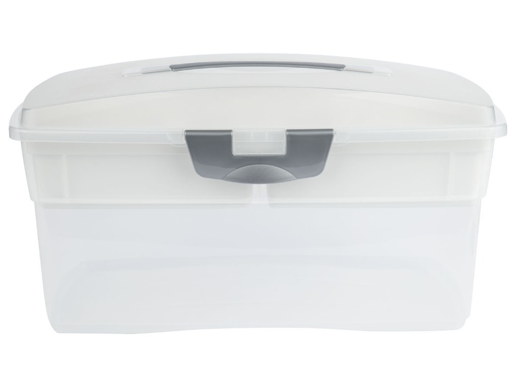 POJEMNIK DO PRZECHOWYWANIA AKCESORIÓW DO SZYCIA Z POKRYWKĄ I UCHWYTEM