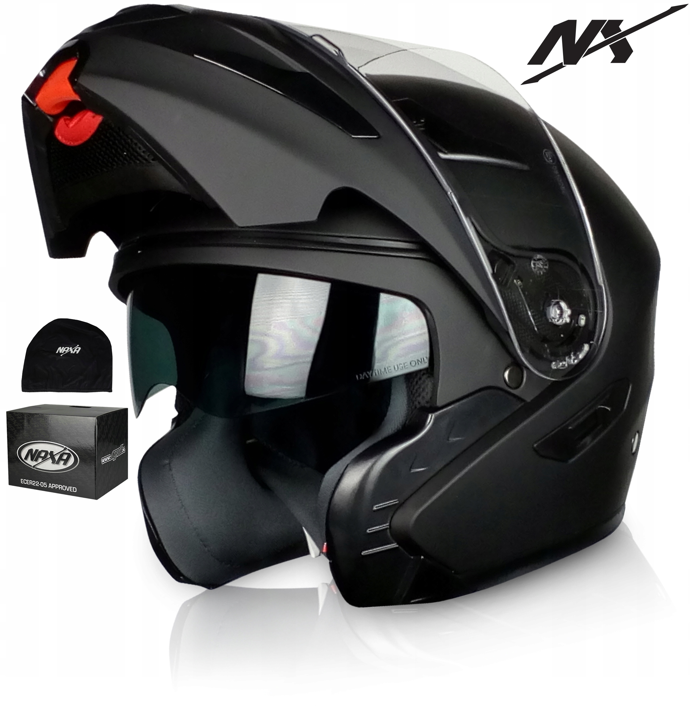 Naxa Motocyklová Přilba Čelistní FO6 vel. S Blenda