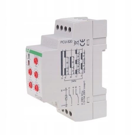 F&f Asymetrické multifunkční časové relé 2P 2x8A 230V PCU-520